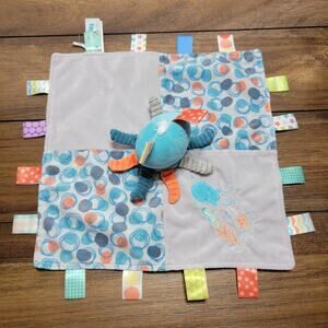 Mary Meyer Tagies Signature Collection Infant Security Blanket Blue Octopus